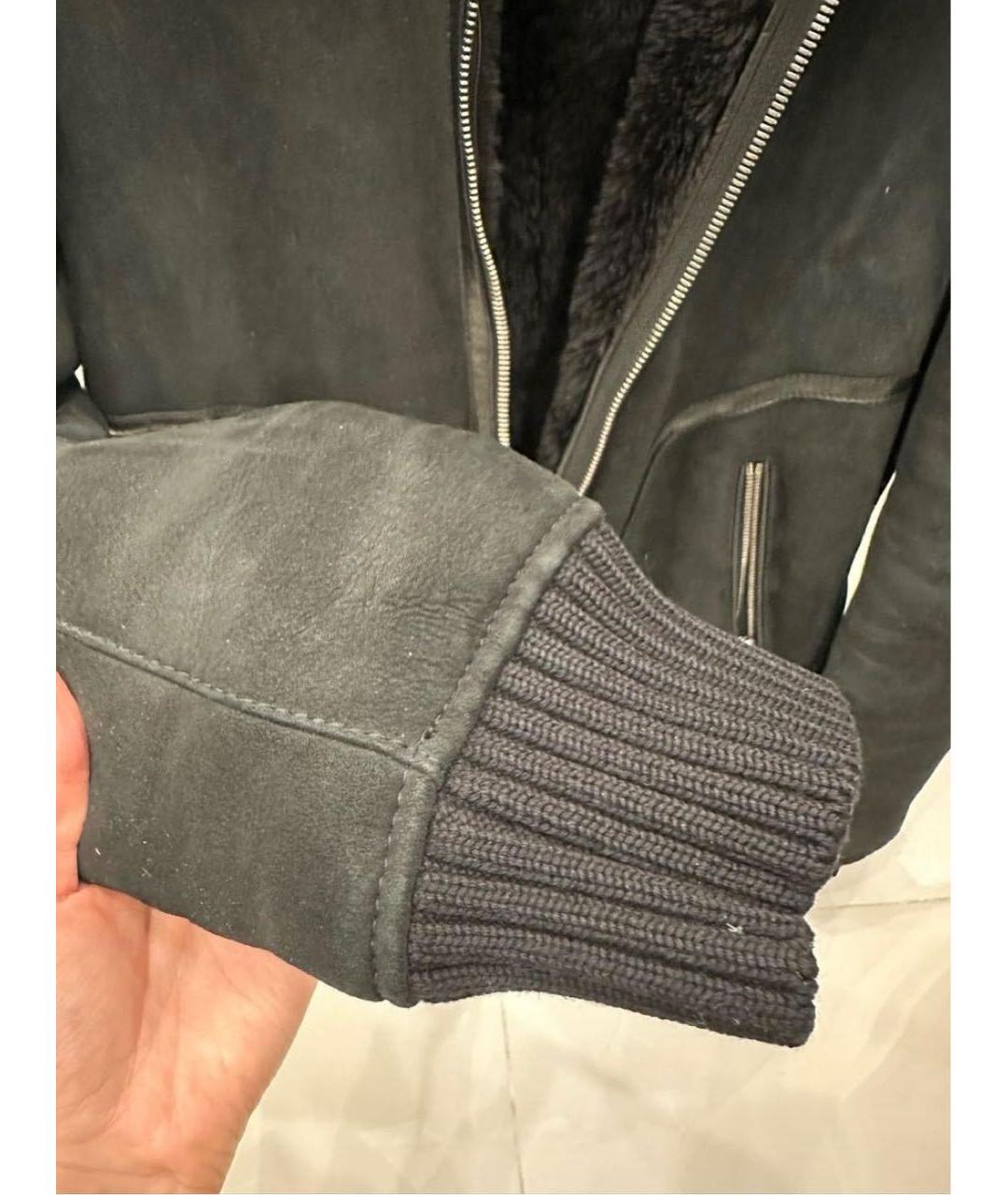 DOLCE&GABBANA Черная замшевая дубленка/шуба, фото 6