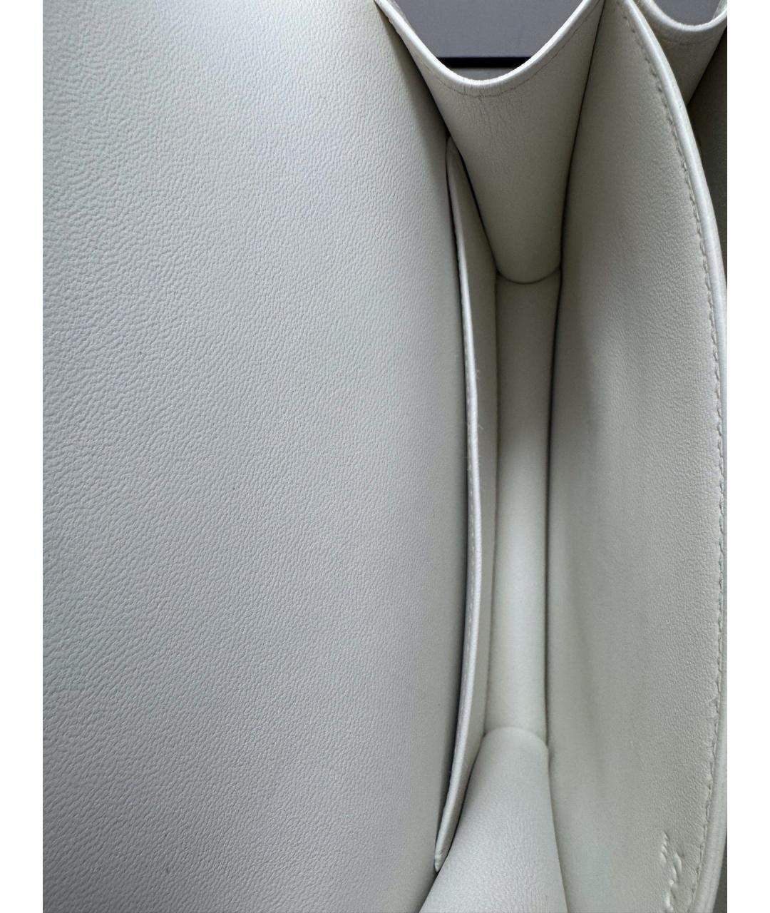 HERMES Белая кожаная сумка через плечо, фото 8