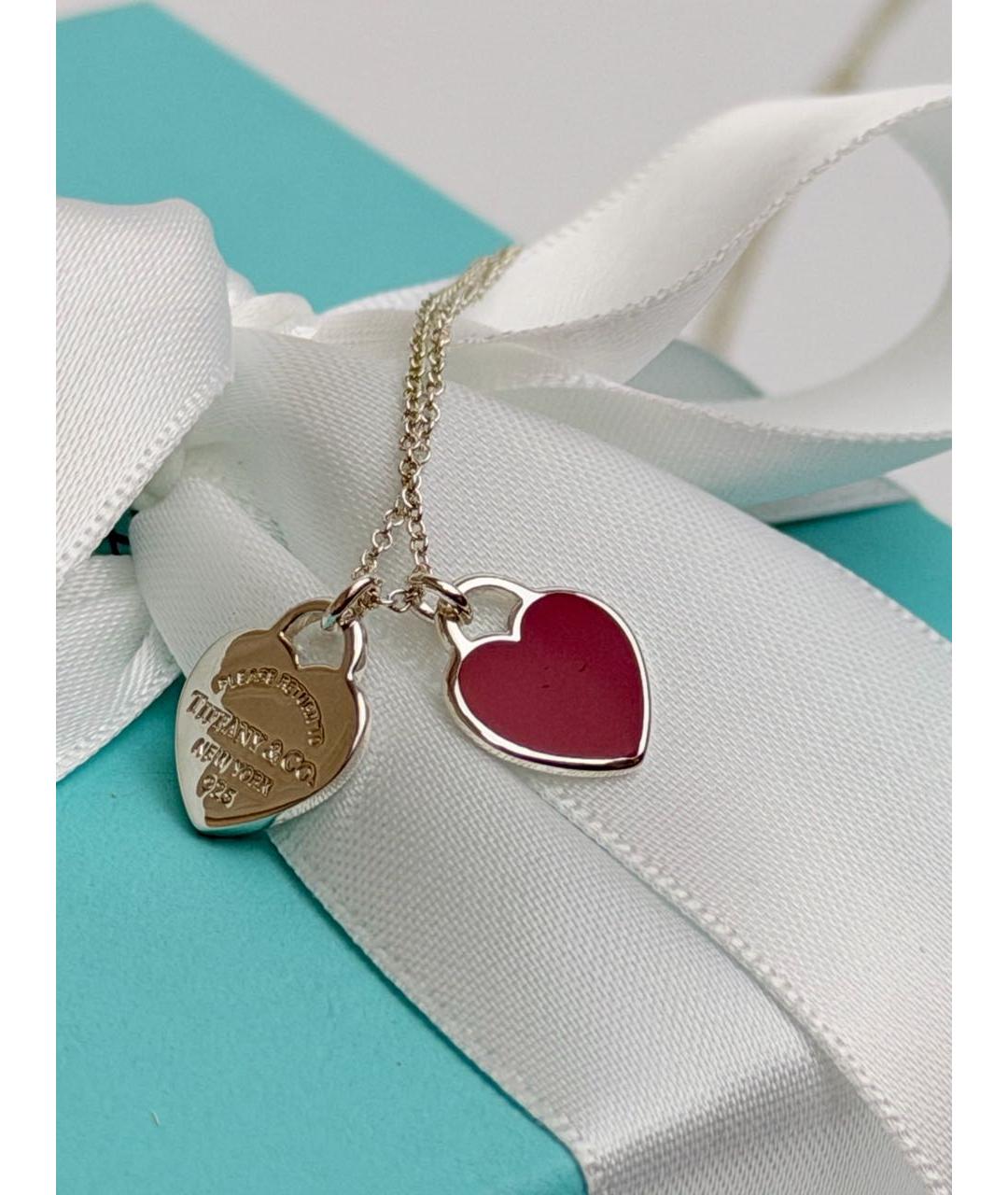 TIFFANY&CO Красная серебряная подвеска, фото 5