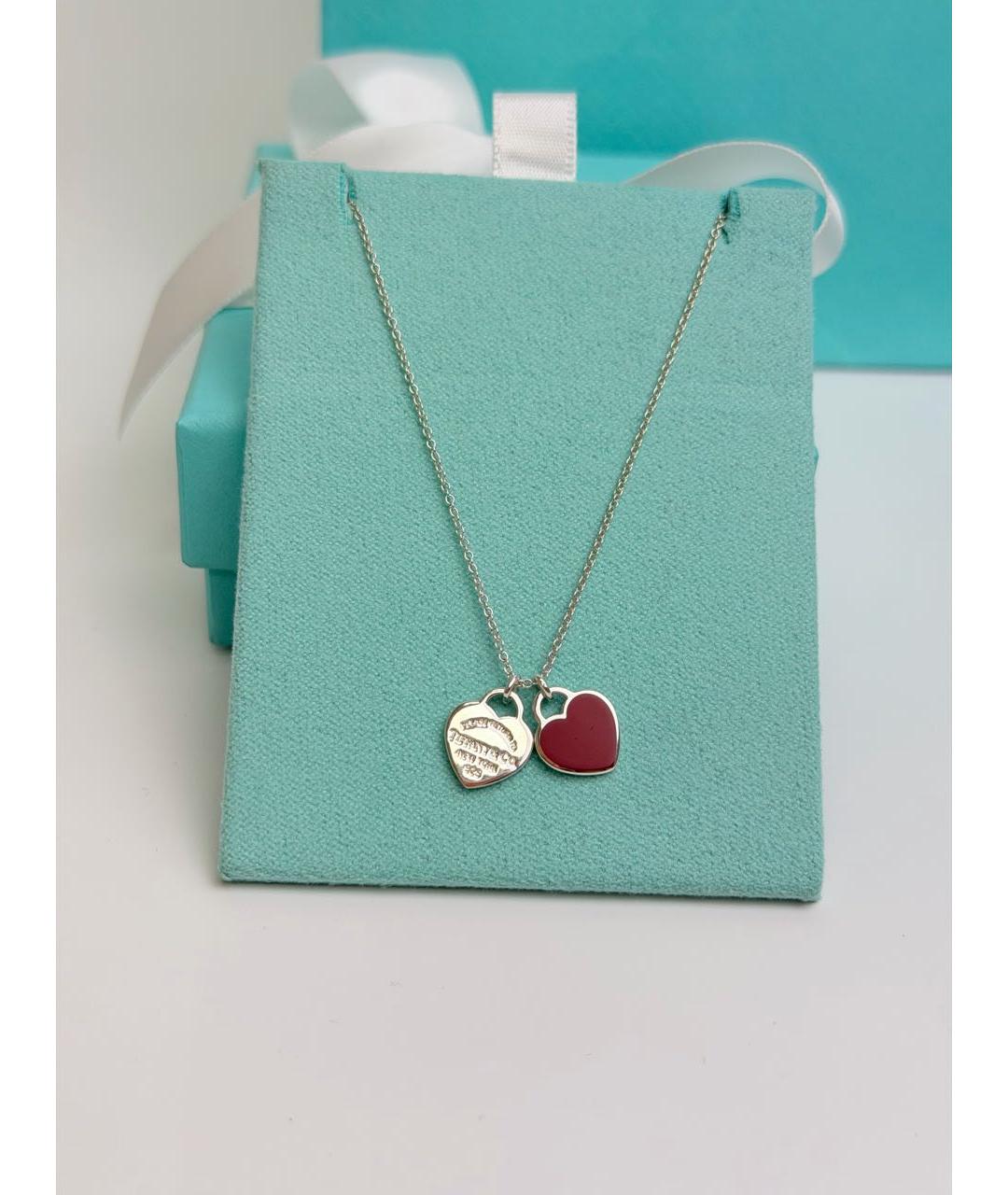 TIFFANY&CO Красная серебряная подвеска, фото 3