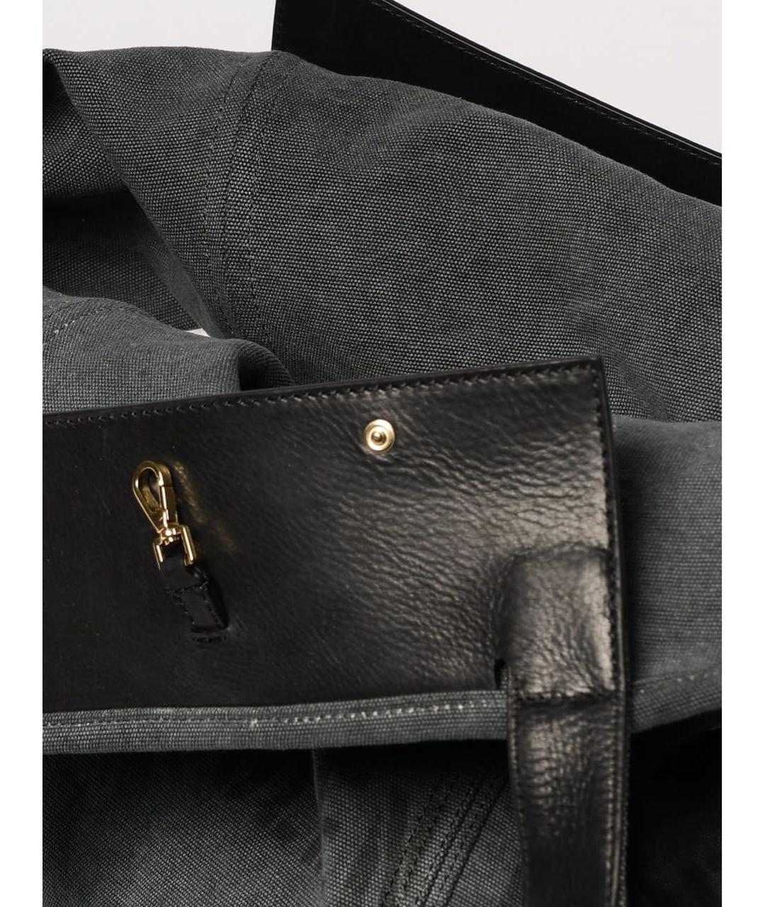 GOLDEN GOOSE DELUXE BRAND Антрацитовая деним сумка тоут, фото 4