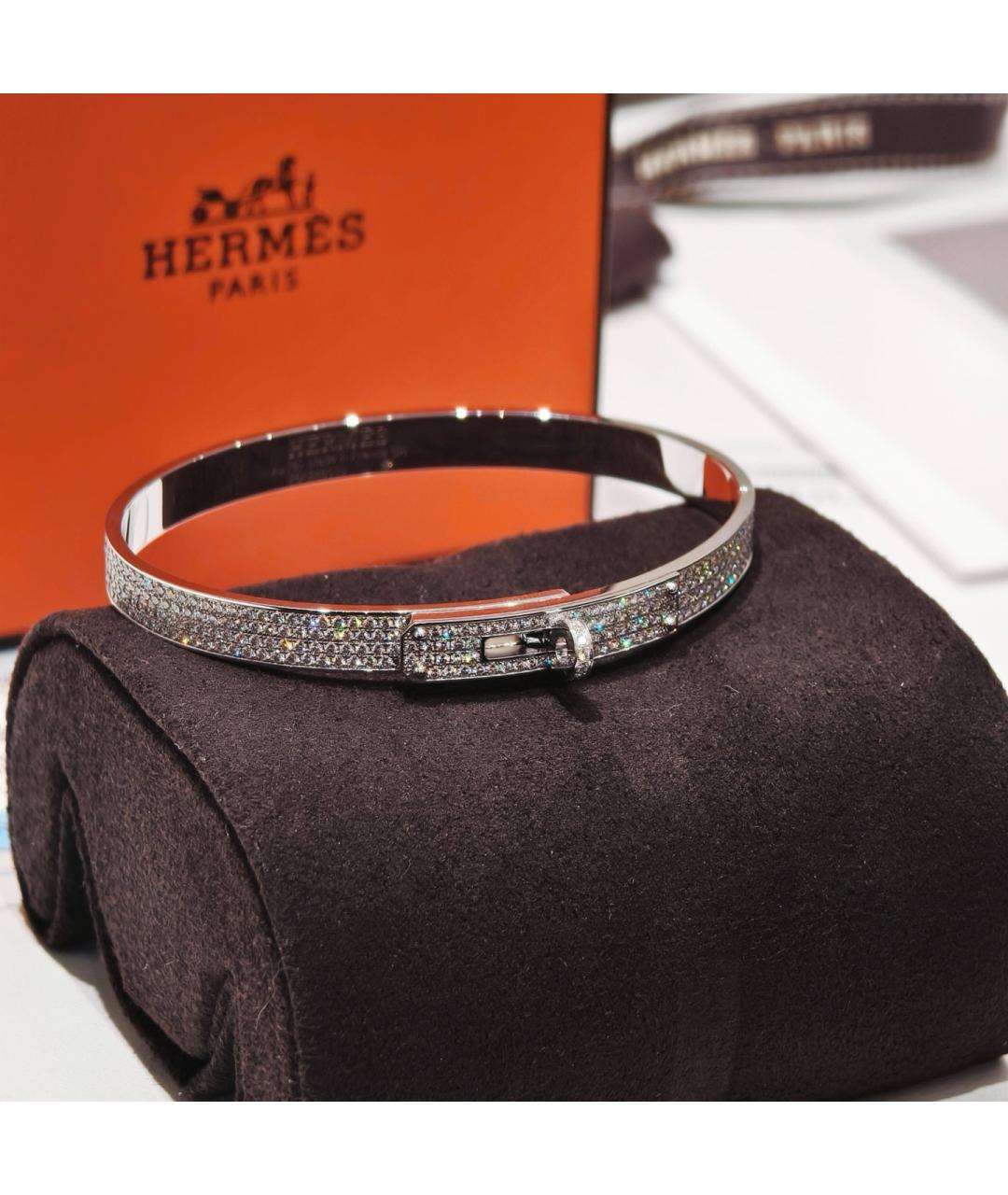 HERMES Серебрянный браслет из белого золота, фото 5
