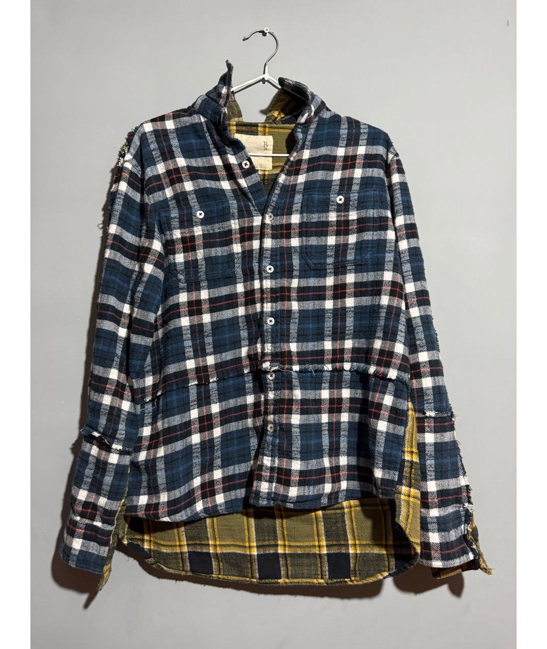 R13 Синяя хлопковая рубашка, фото 8