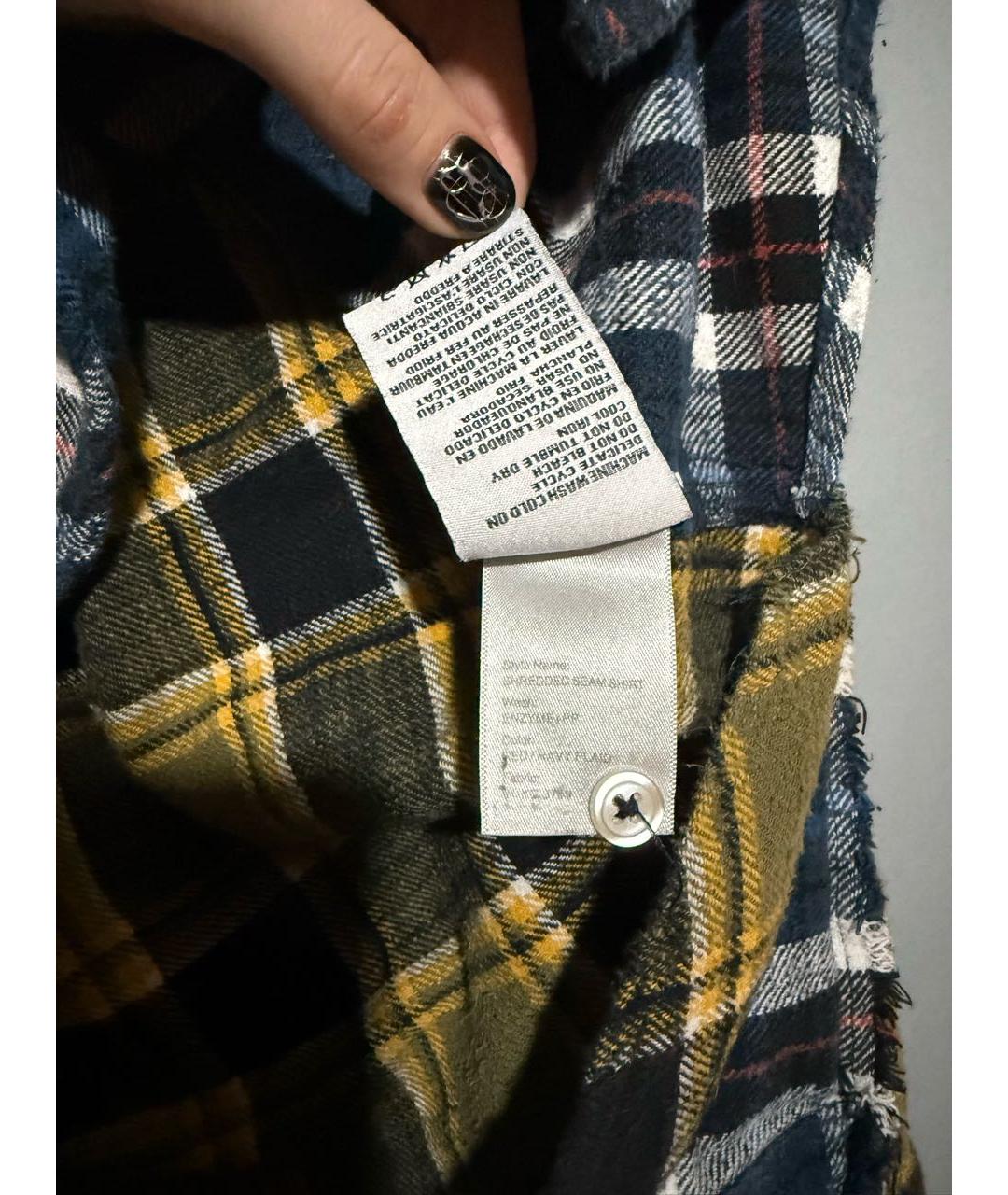 R13 Синяя хлопковая рубашка, фото 6