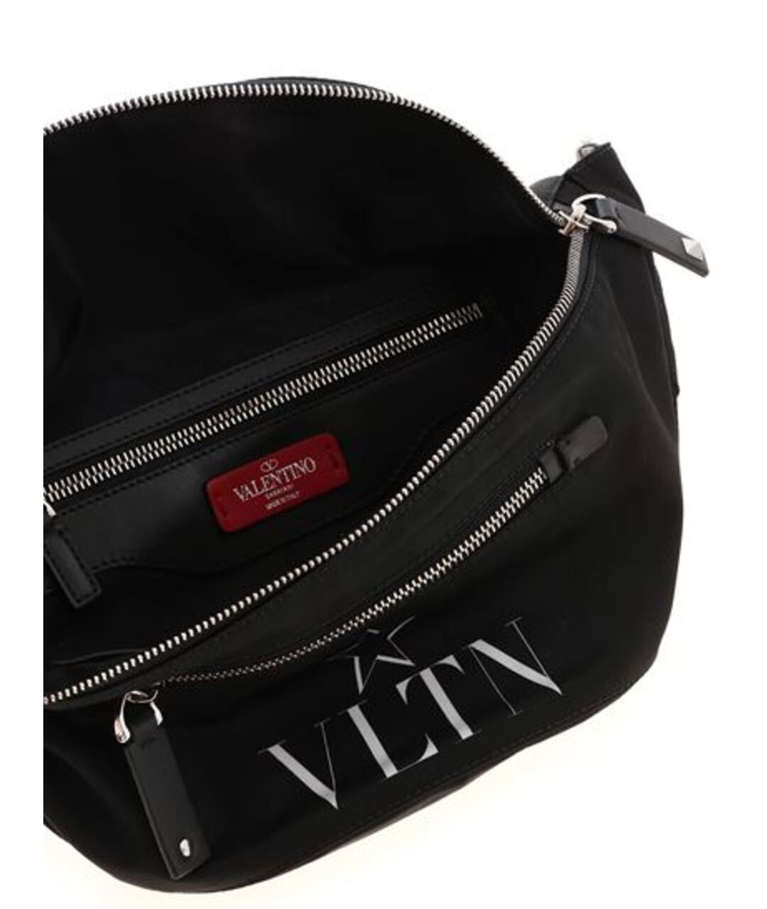 VALENTINO Черная тканевая поясная сумка, фото 2