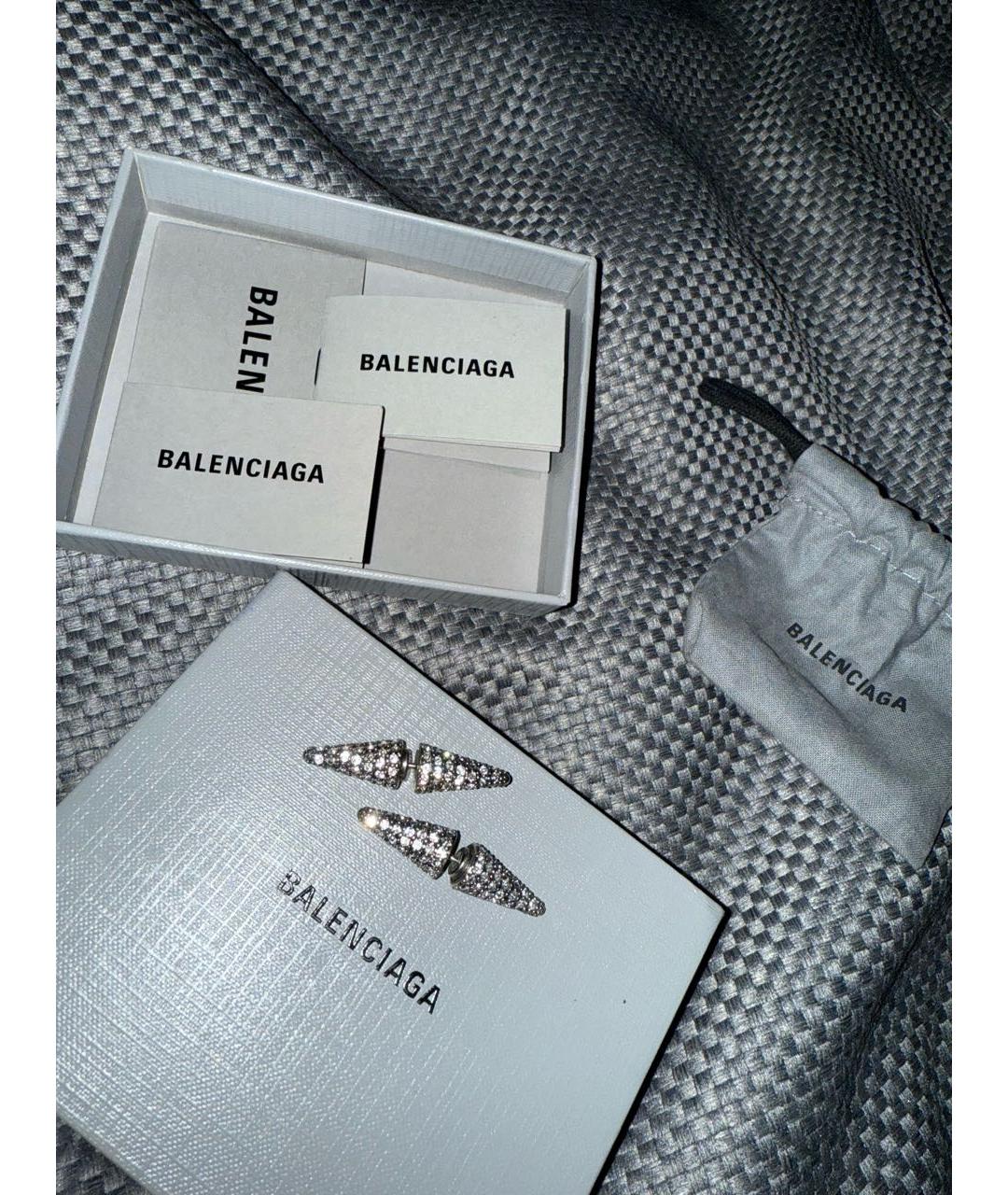 BALENCIAGA Серебряные серебряные серьги, фото 3