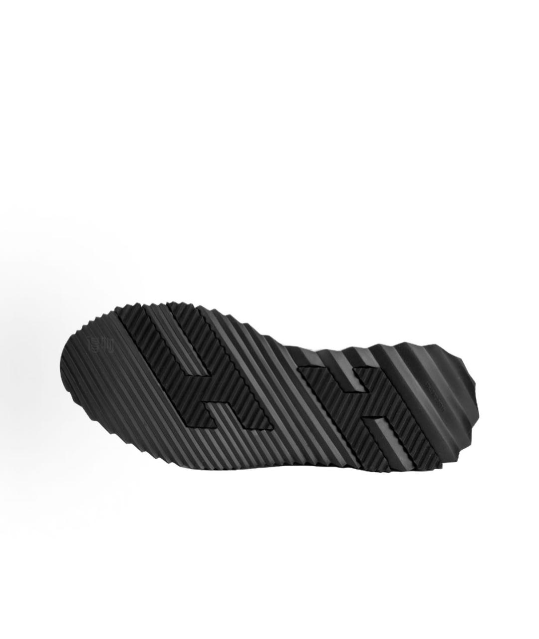 HERMES Черные кожаные низкие кроссовки / кеды, фото 5