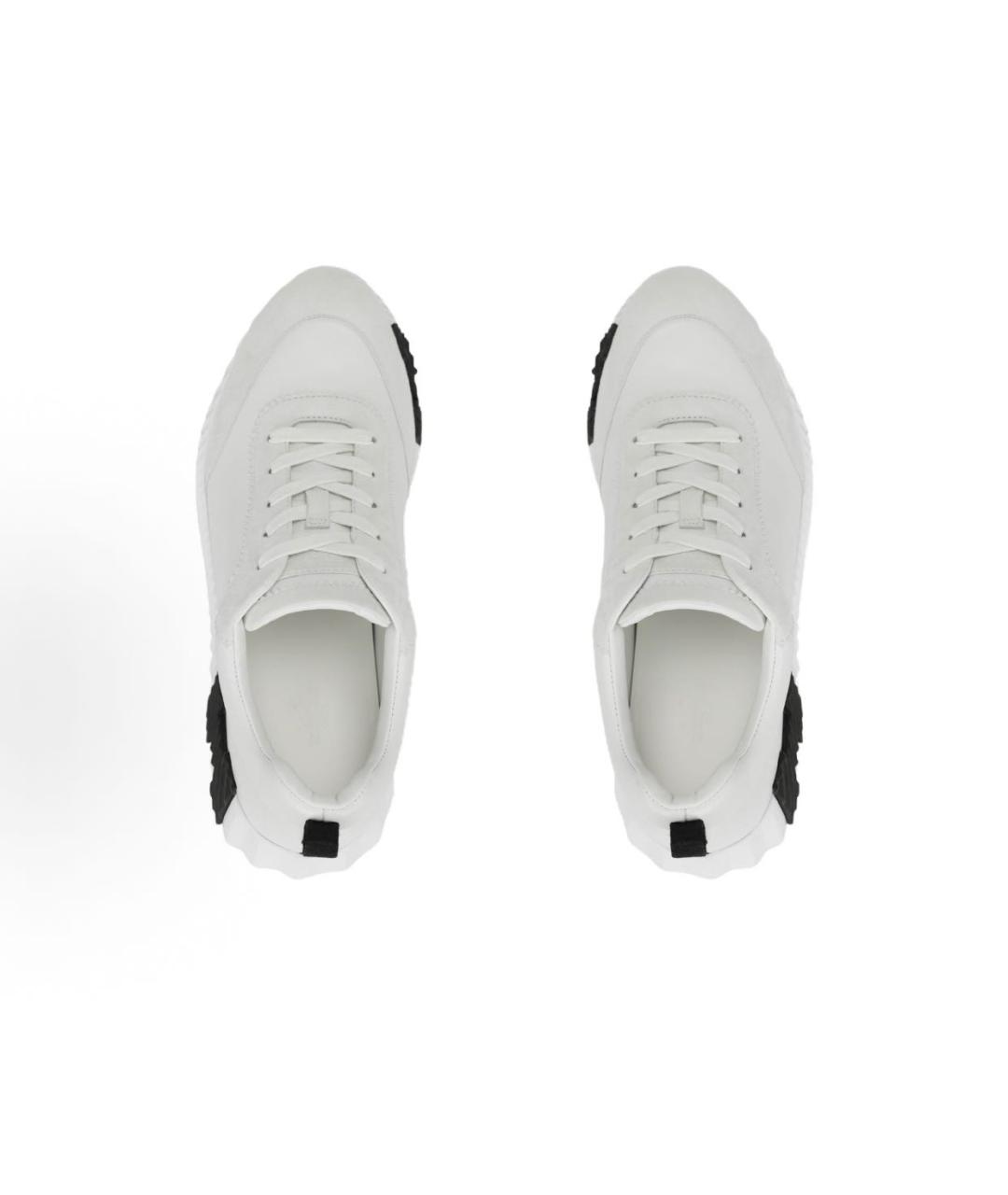 HERMES Белые кожаные низкие кроссовки / кеды, фото 3