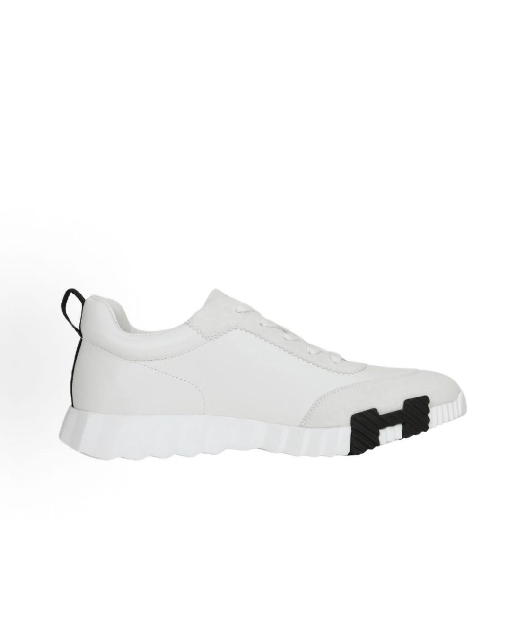 HERMES Белые кожаные низкие кроссовки / кеды, фото 2