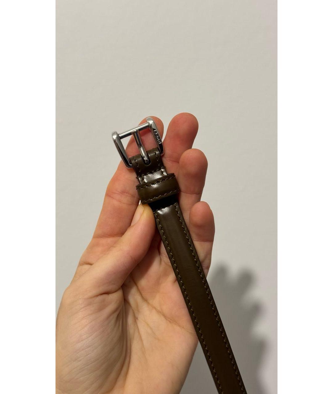 GUCCI Хаки кожаный ремень, фото 2