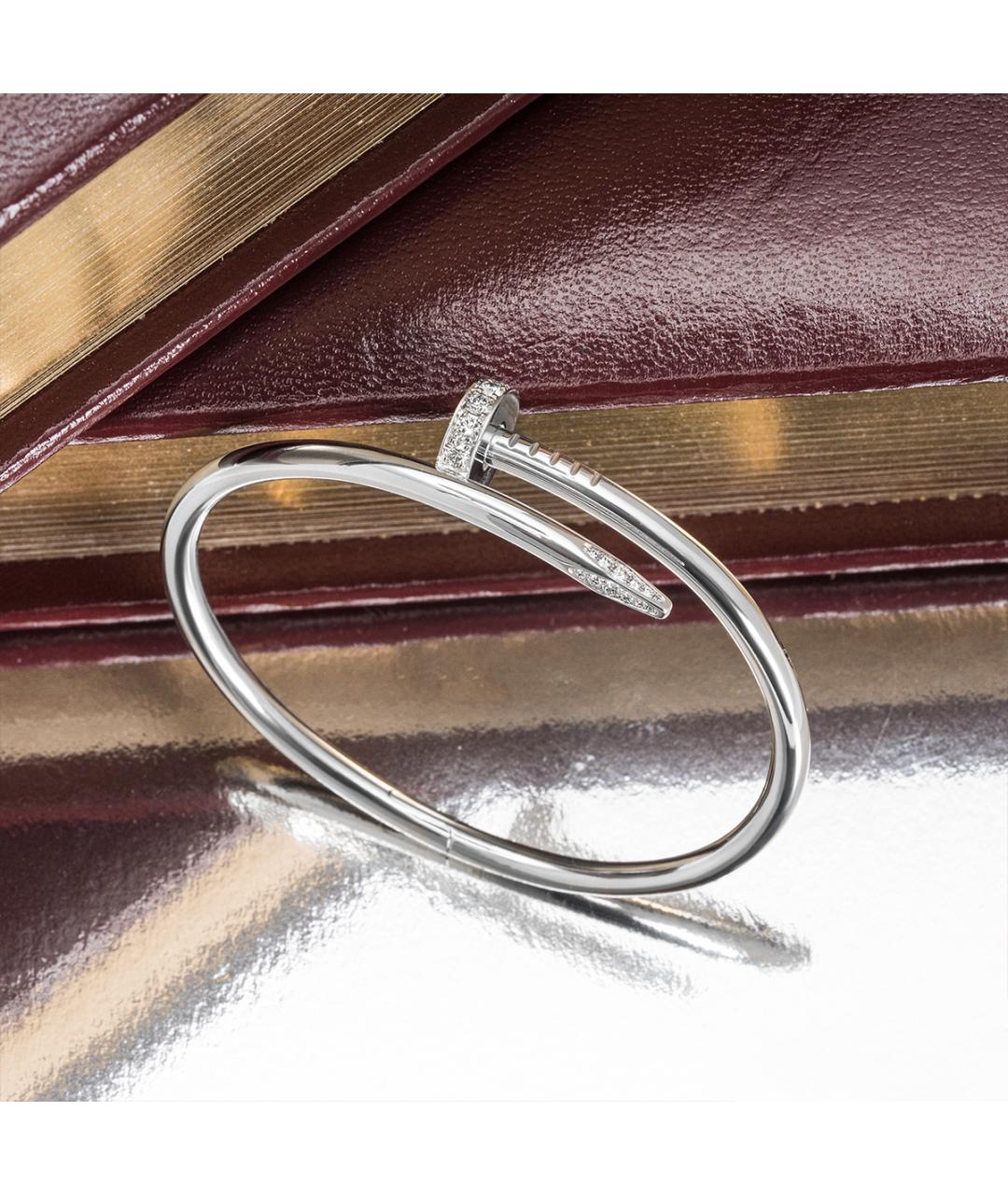 CARTIER Серебрянный браслет из белого золота, фото 2