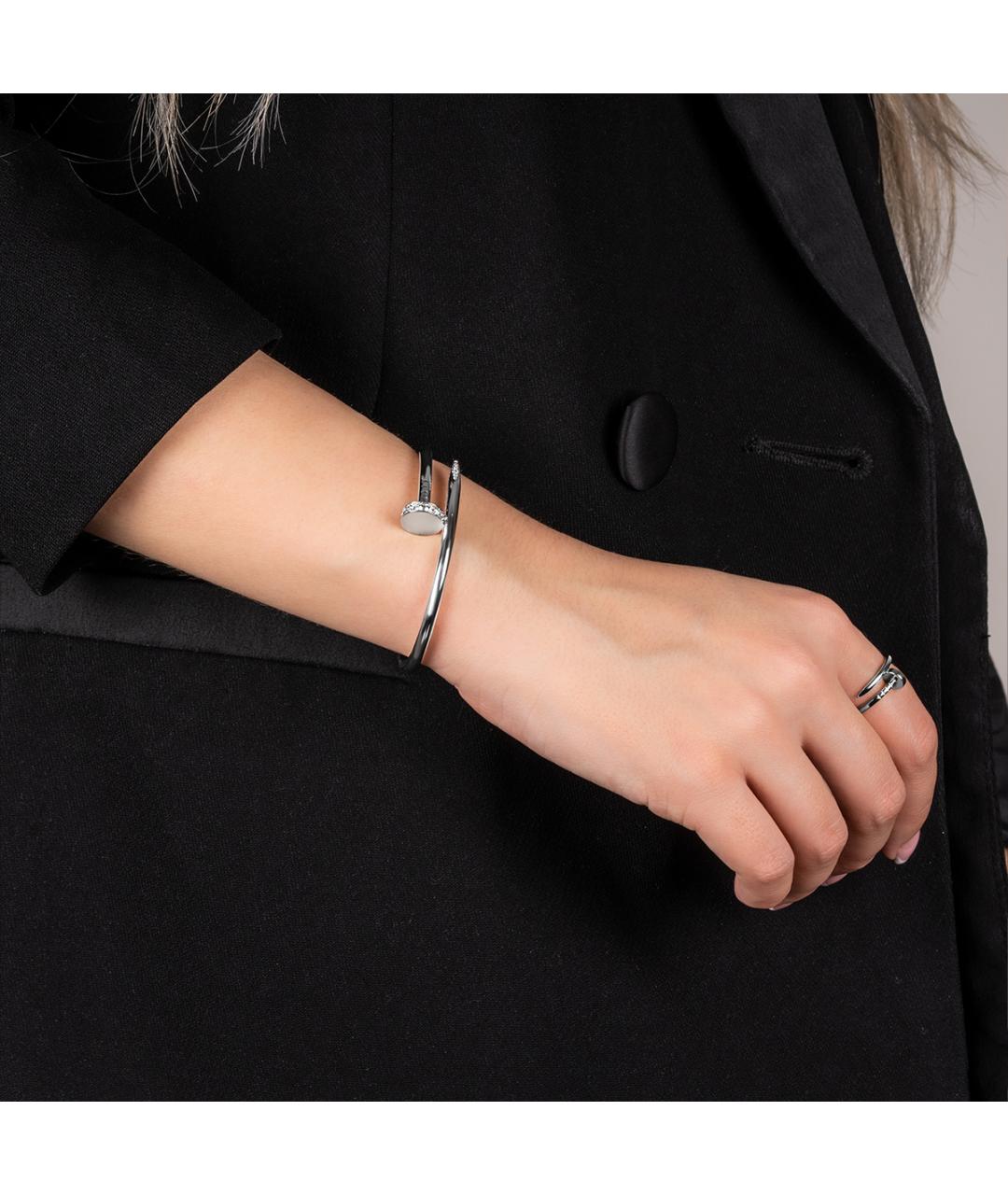 CARTIER Серебрянный браслет из белого золота, фото 3