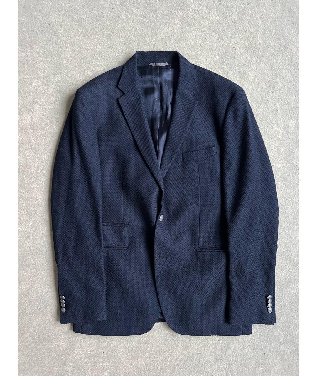 HUGO BOSS Темно-синий шерстяной пиджак, фото 8