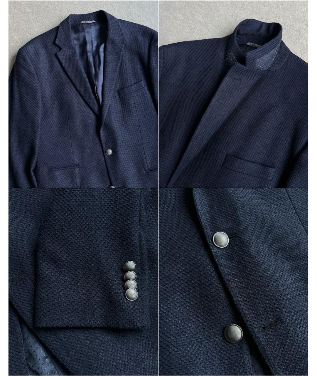 HUGO BOSS Темно-синий шерстяной пиджак, фото 3