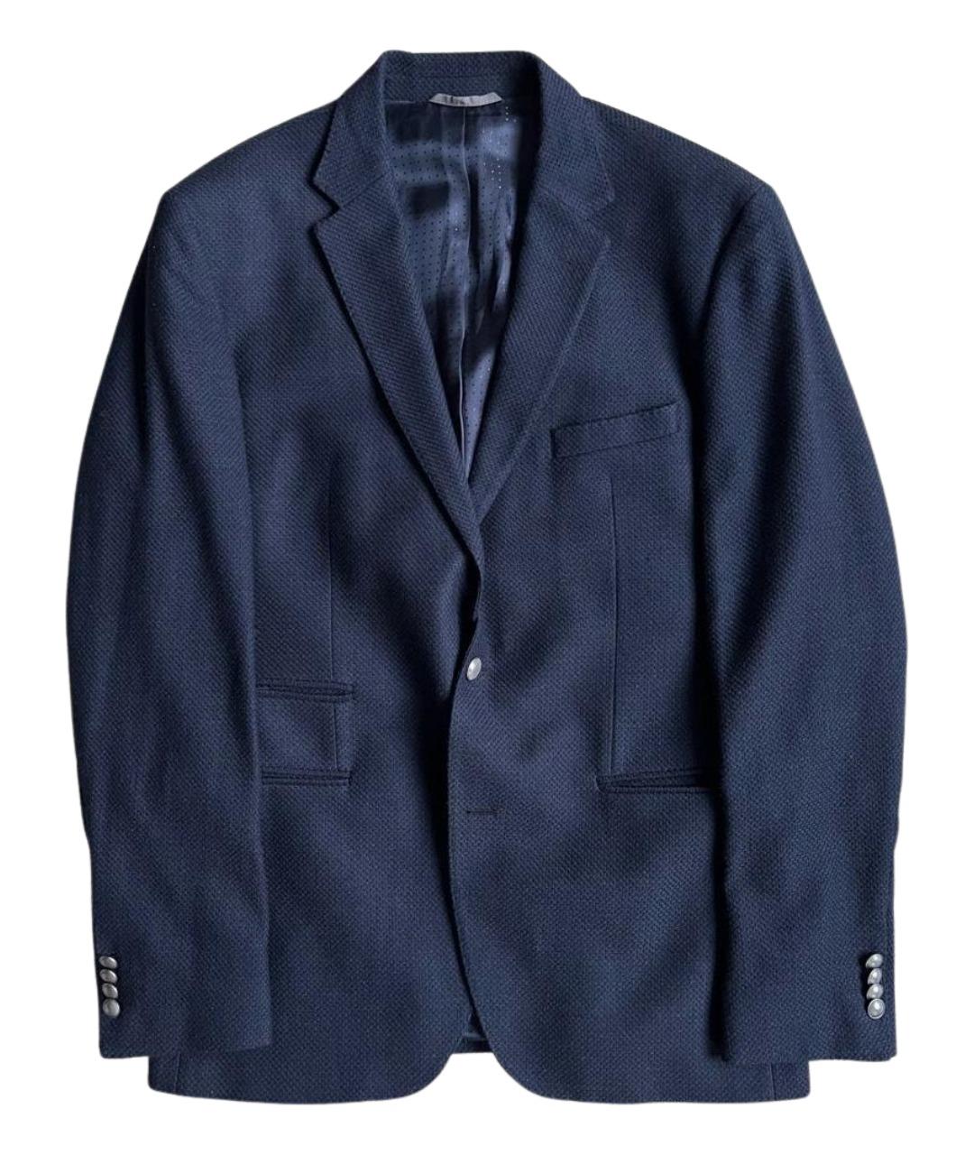 HUGO BOSS Темно-синий шерстяной пиджак, фото 1
