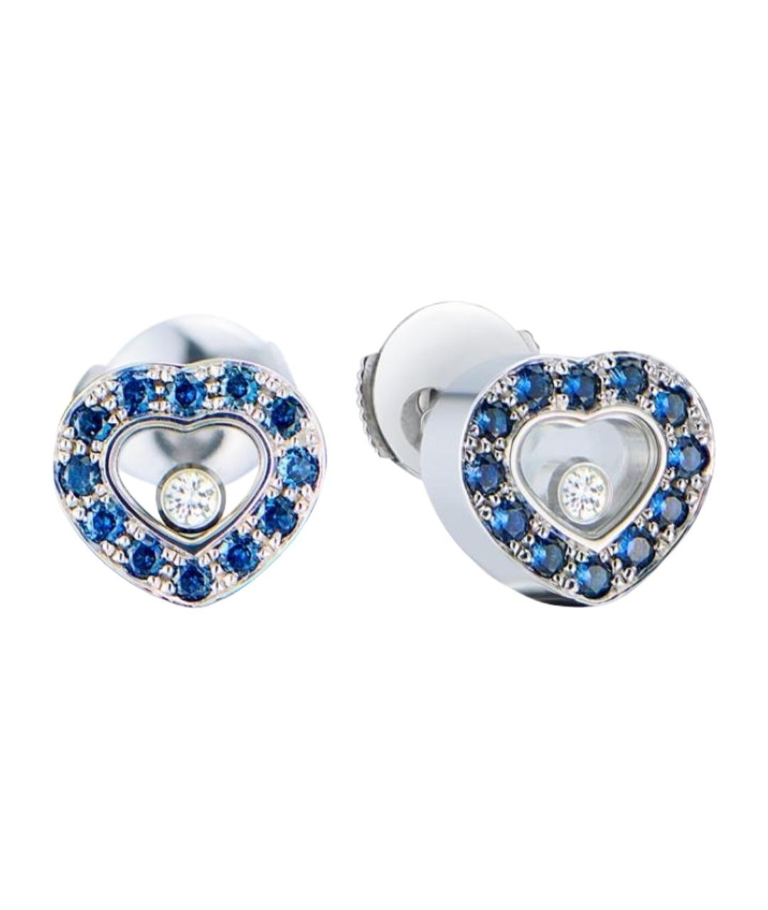 CHOPARD Синие серьги из белого золота, фото 1