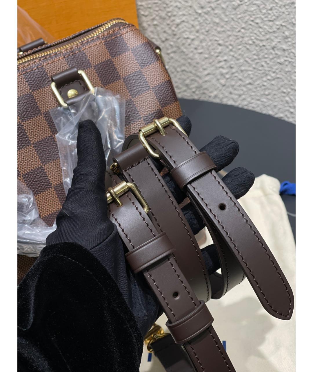 LOUIS VUITTON Коричневая сумка с короткими ручками, фото 9