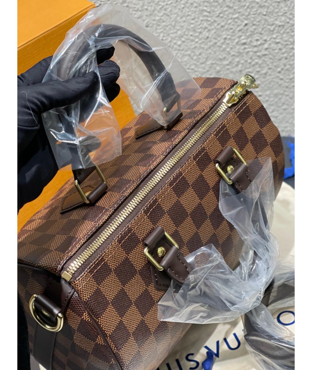 LOUIS VUITTON Коричневая сумка с короткими ручками, фото 5