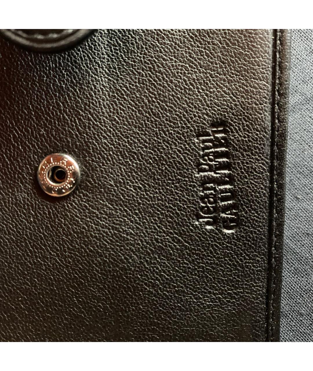 JEAN PAUL GAULTIER Черный кожаный кошелек, фото 8