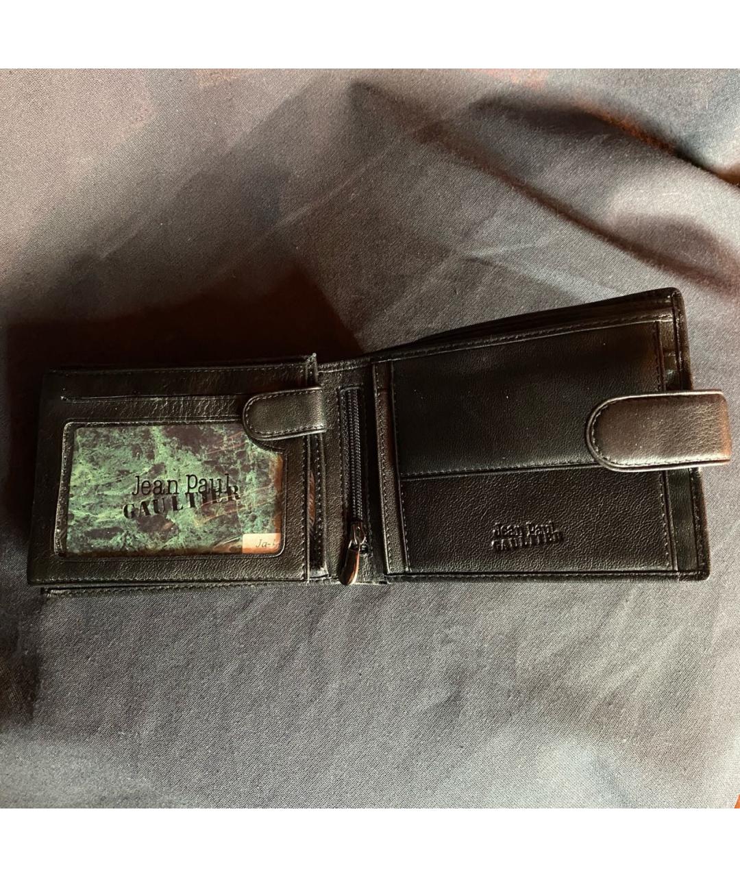 JEAN PAUL GAULTIER Черный кожаный кошелек, фото 2