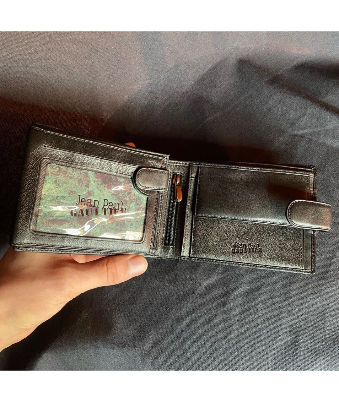 JEAN PAUL GAULTIER Черный кожаный кошелек, фото 3