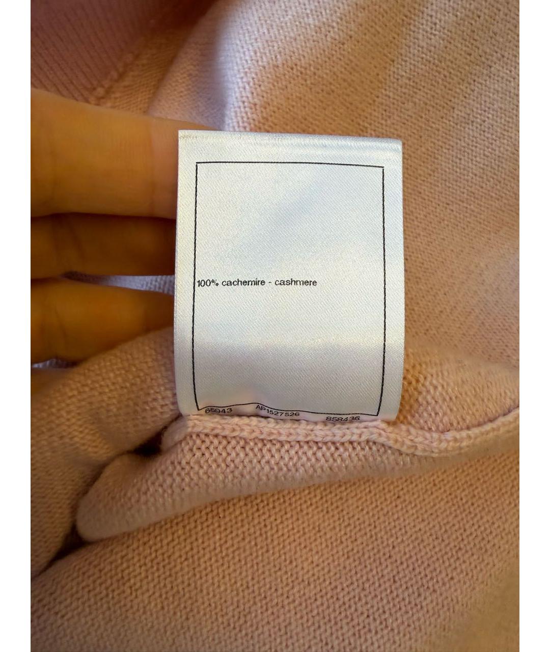 CHANEL Розовое кашемировое повседневное платье, фото 6