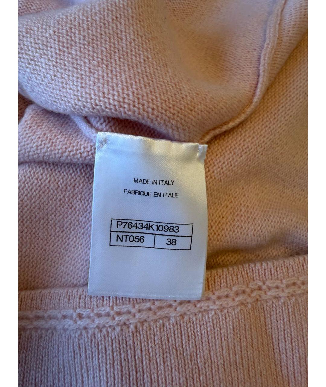 CHANEL Розовое кашемировое повседневное платье, фото 5