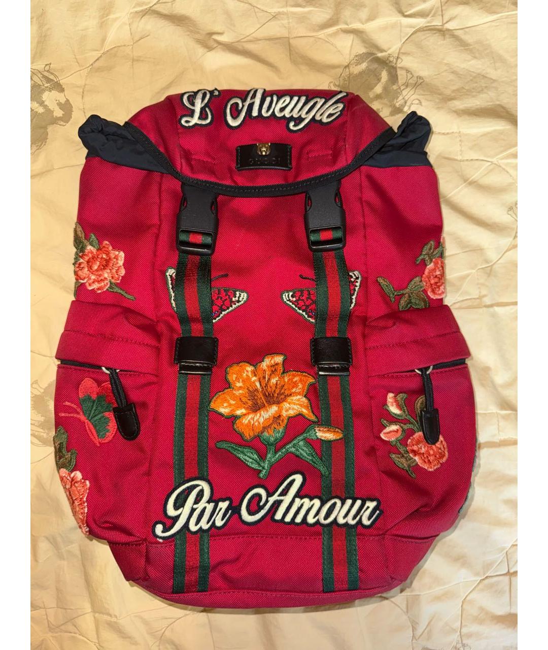 GUCCI Красный рюкзак, фото 5