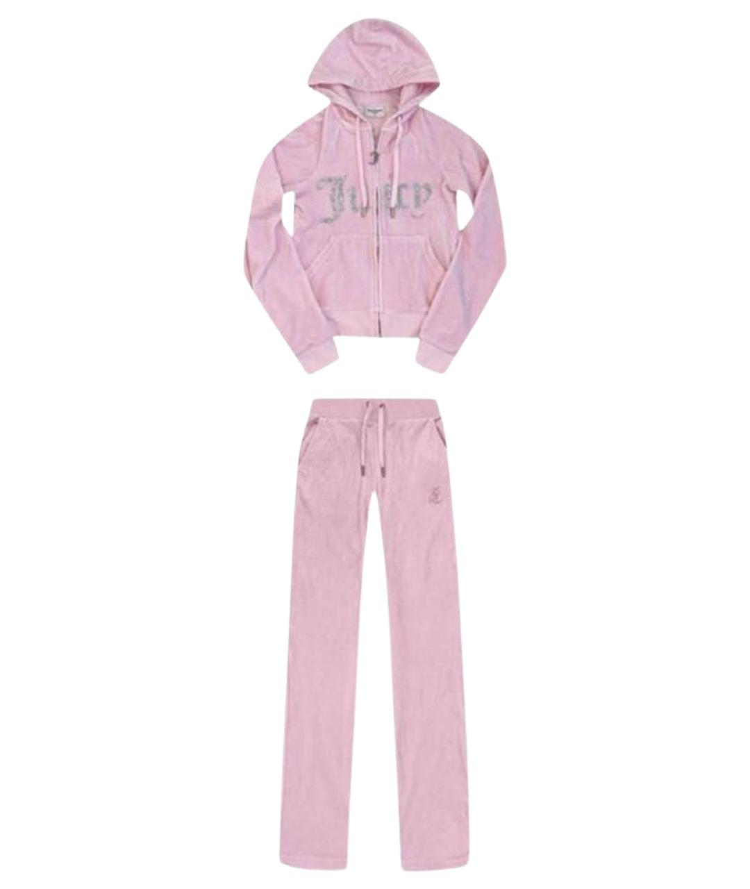JUICY COUTURE Розовый велюровый спортивные костюмы, фото 1