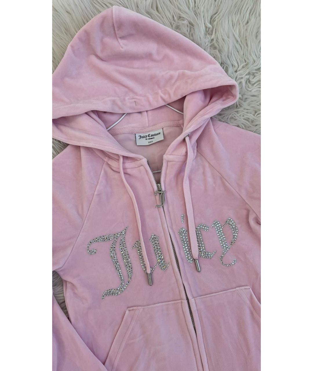 JUICY COUTURE Розовый велюровый спортивные костюмы, фото 4