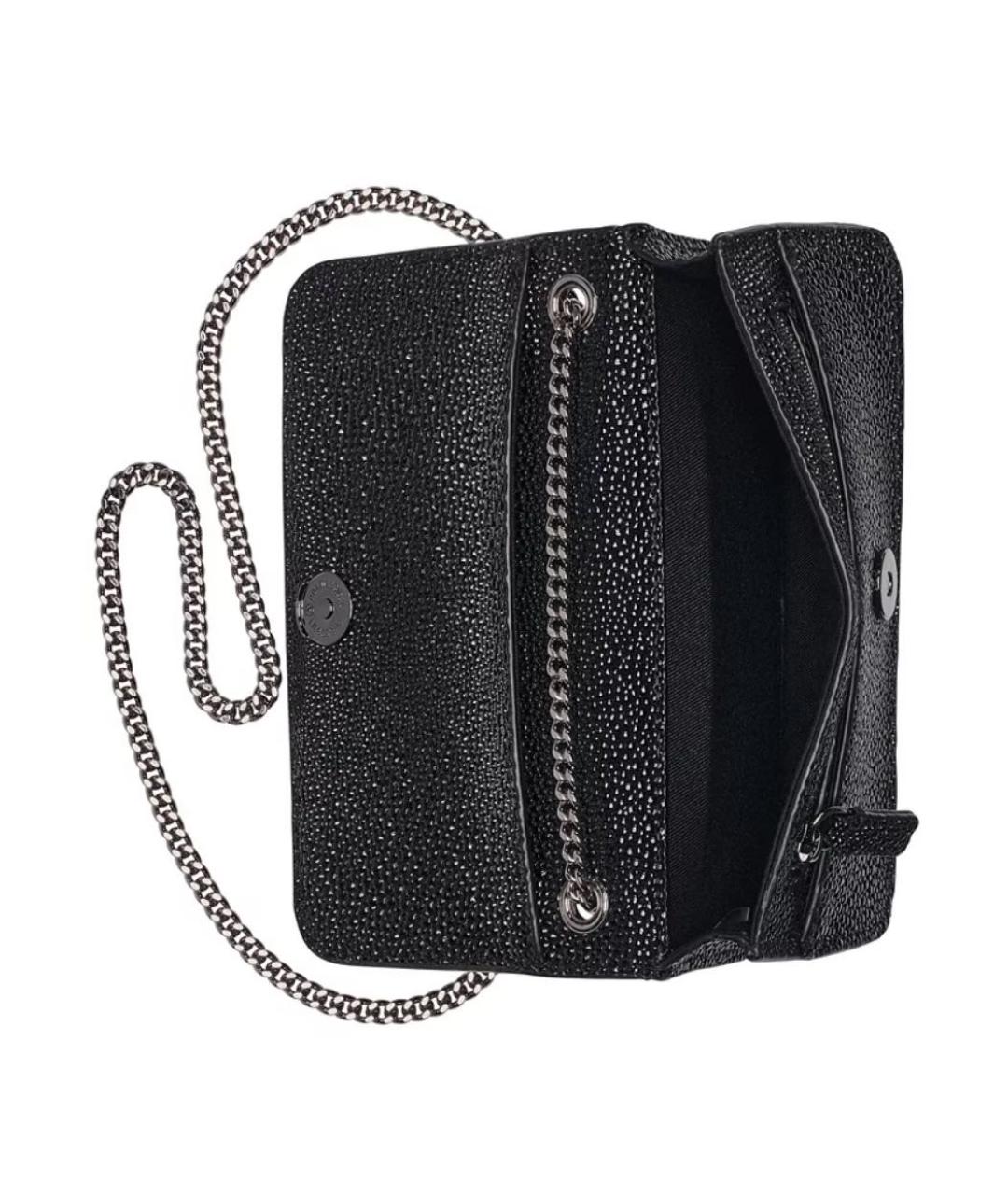 KARL LAGERFELD Черная кожаная сумка через плечо, фото 4