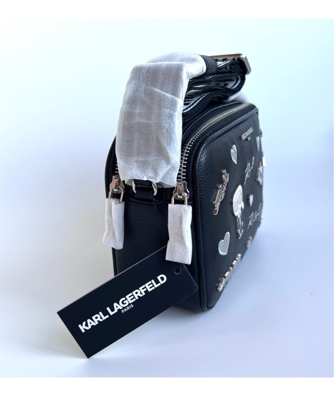 KARL LAGERFELD Черная сумка через плечо, фото 2
