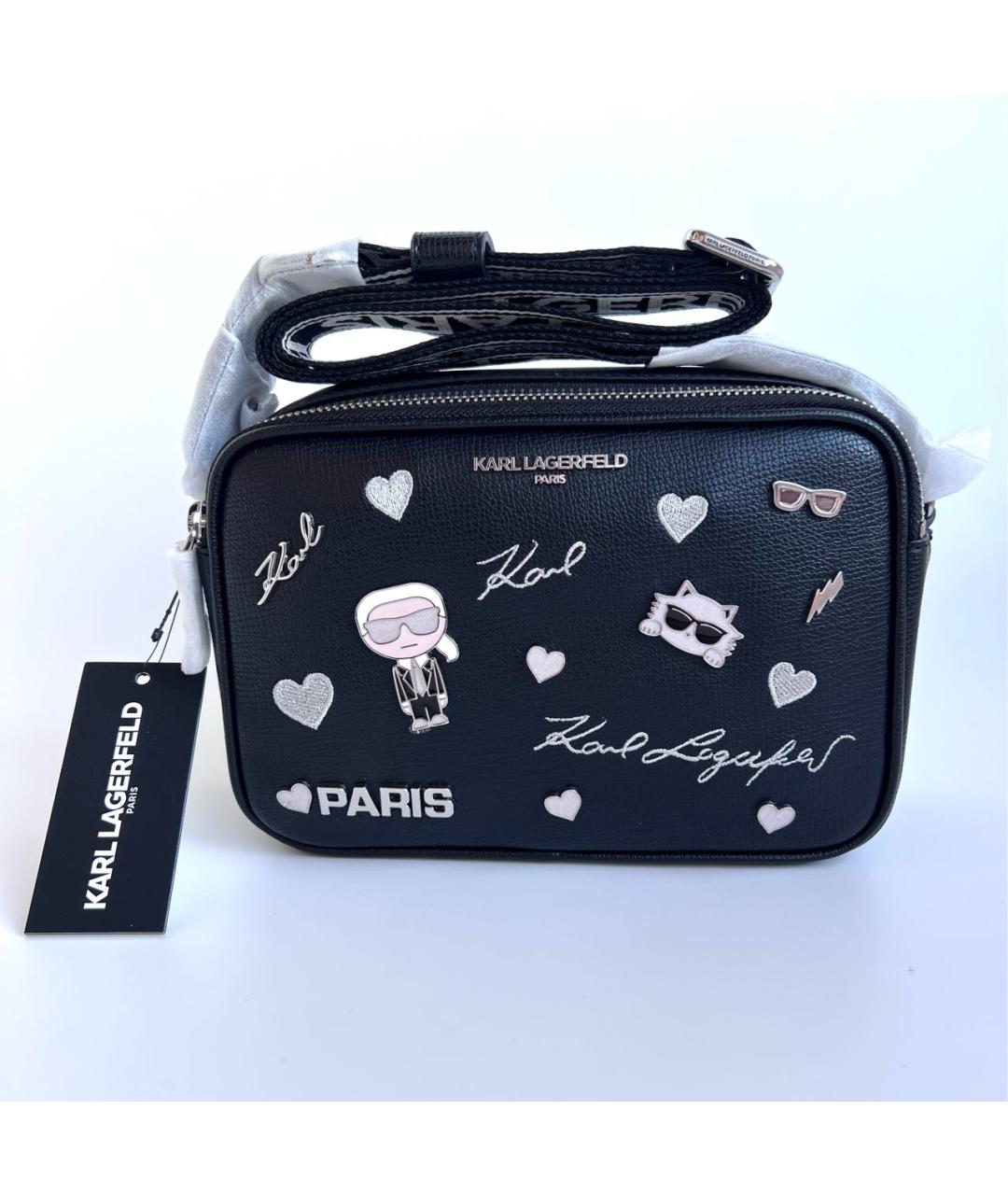 KARL LAGERFELD Черная сумка через плечо, фото 5