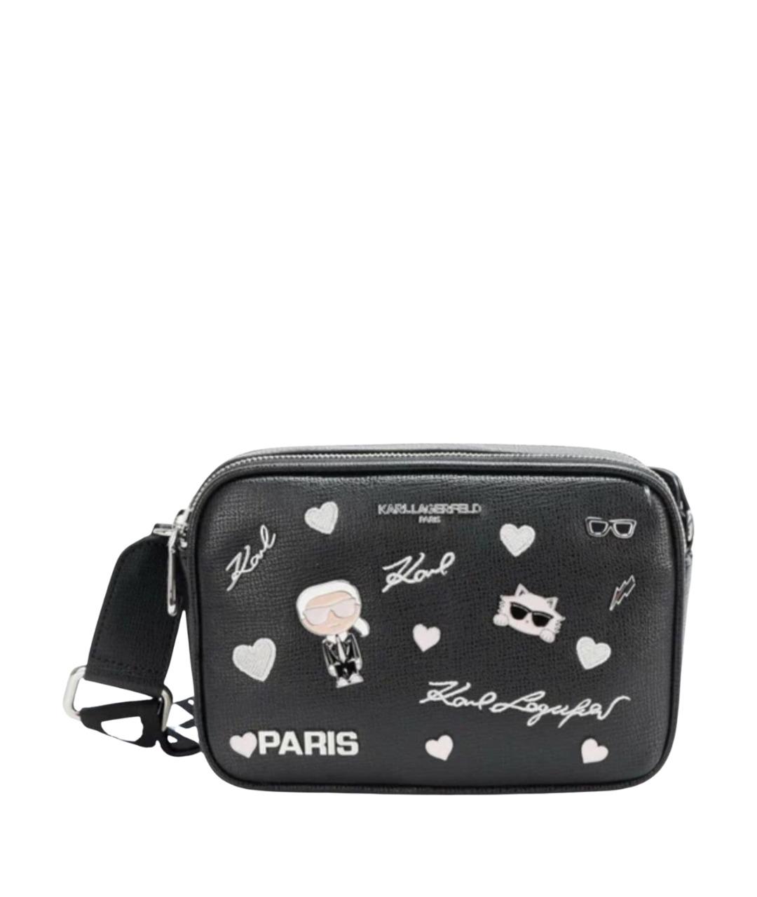 KARL LAGERFELD Черная сумка через плечо, фото 1