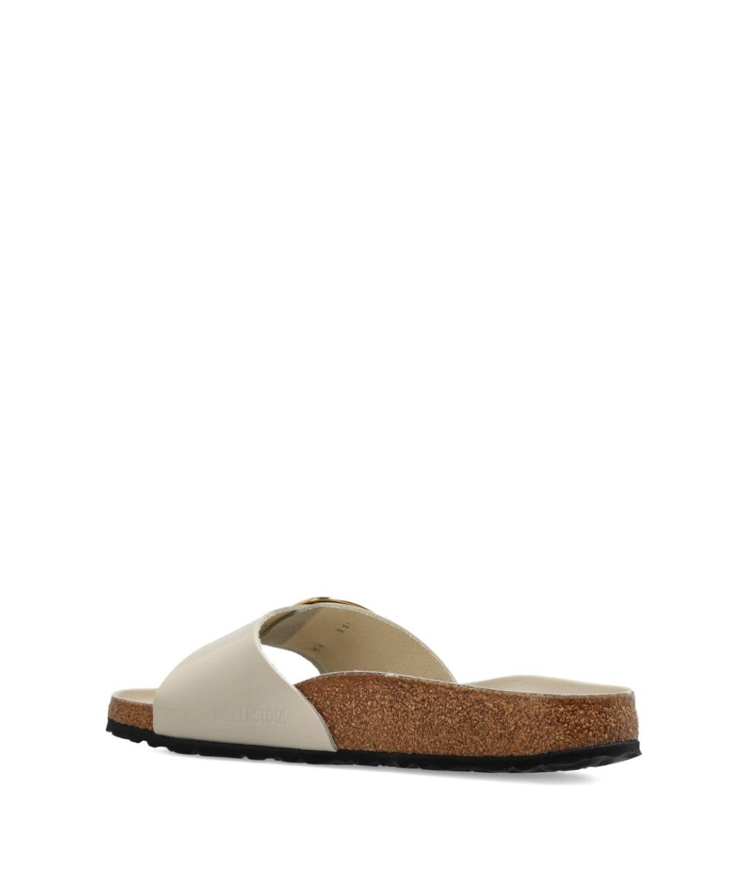 BIRKENSTOCK Белые кожаные шлепанцы, фото 4