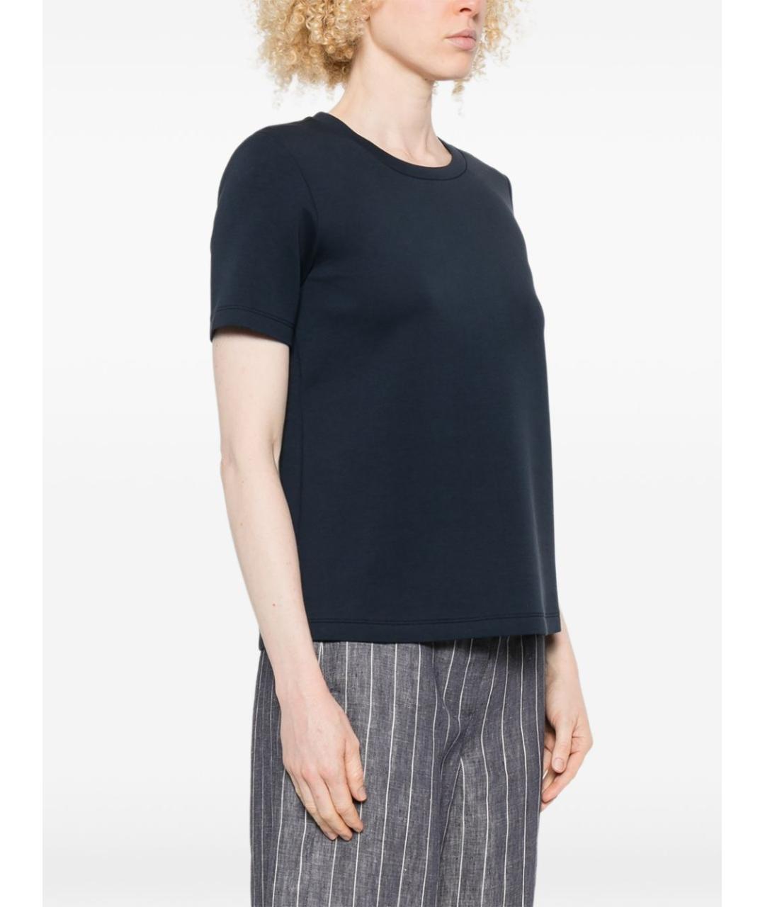 'S MAX MARA Синяя хлопковая футболка, фото 5