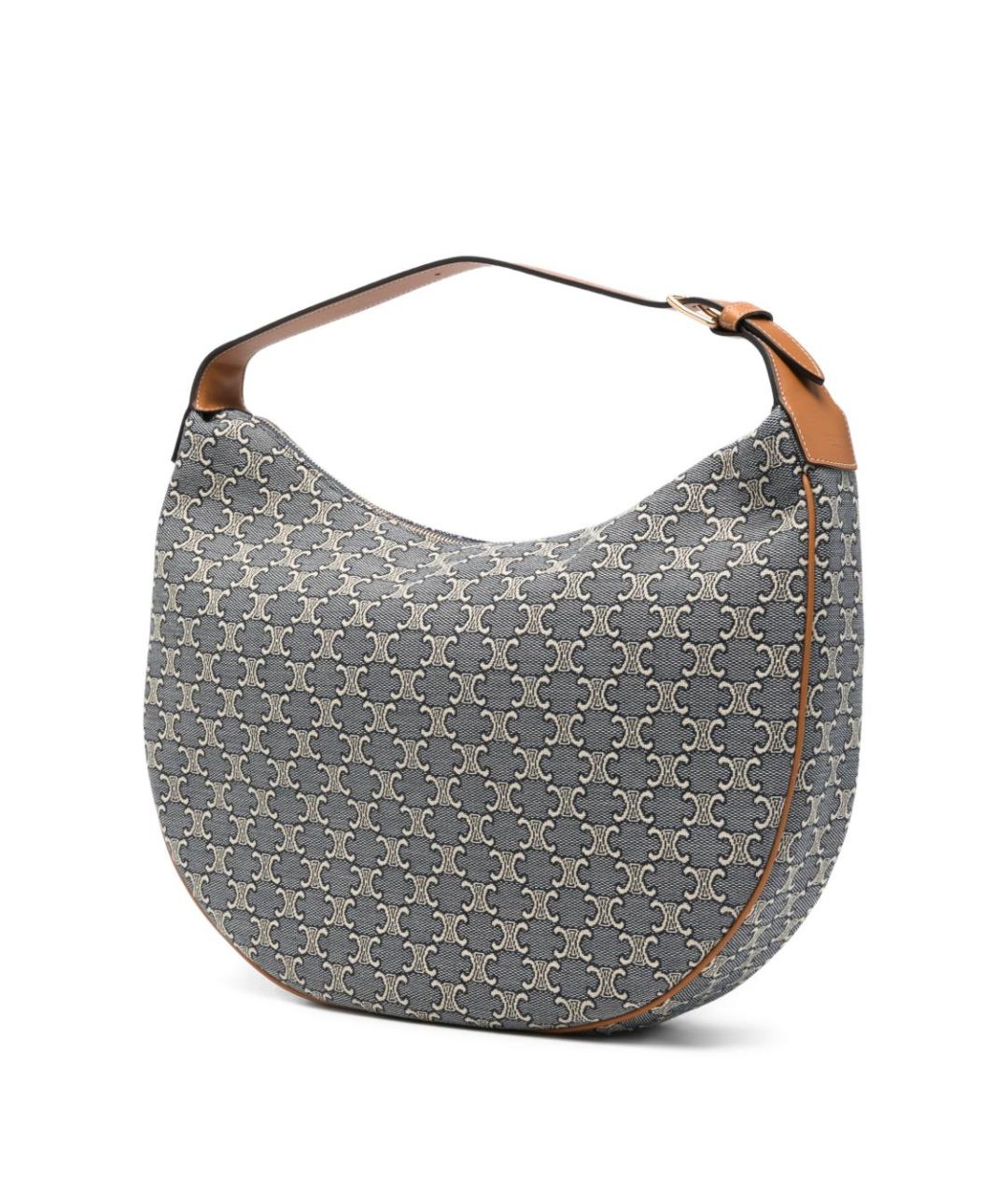 CELINE Голубая хлопковая сумка через плечо, фото 5