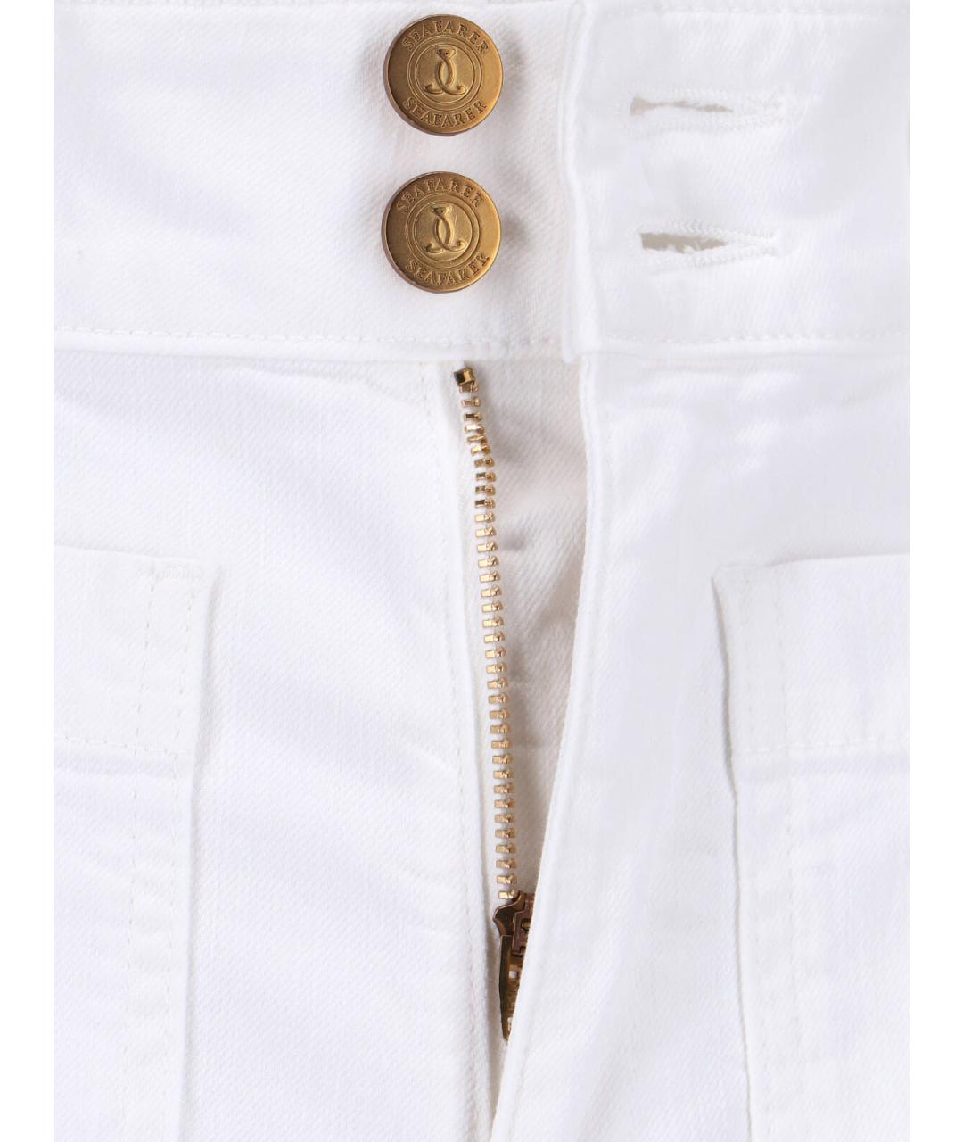 SEAFARER Белые хлопковые джинсы клеш, фото 5