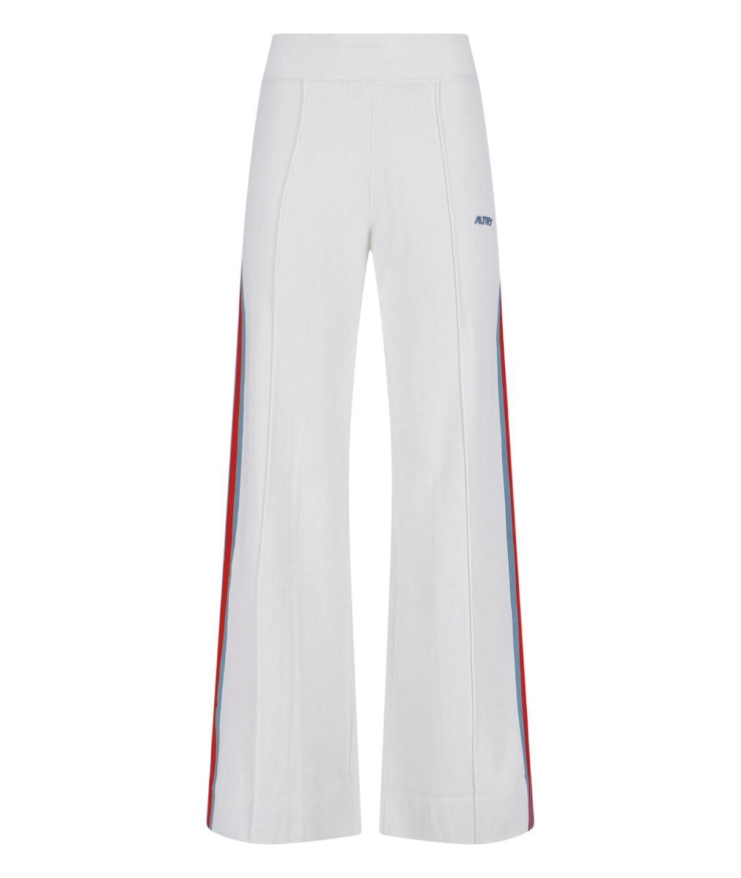 AUTRY Белые вискозные прямые брюки, фото 1