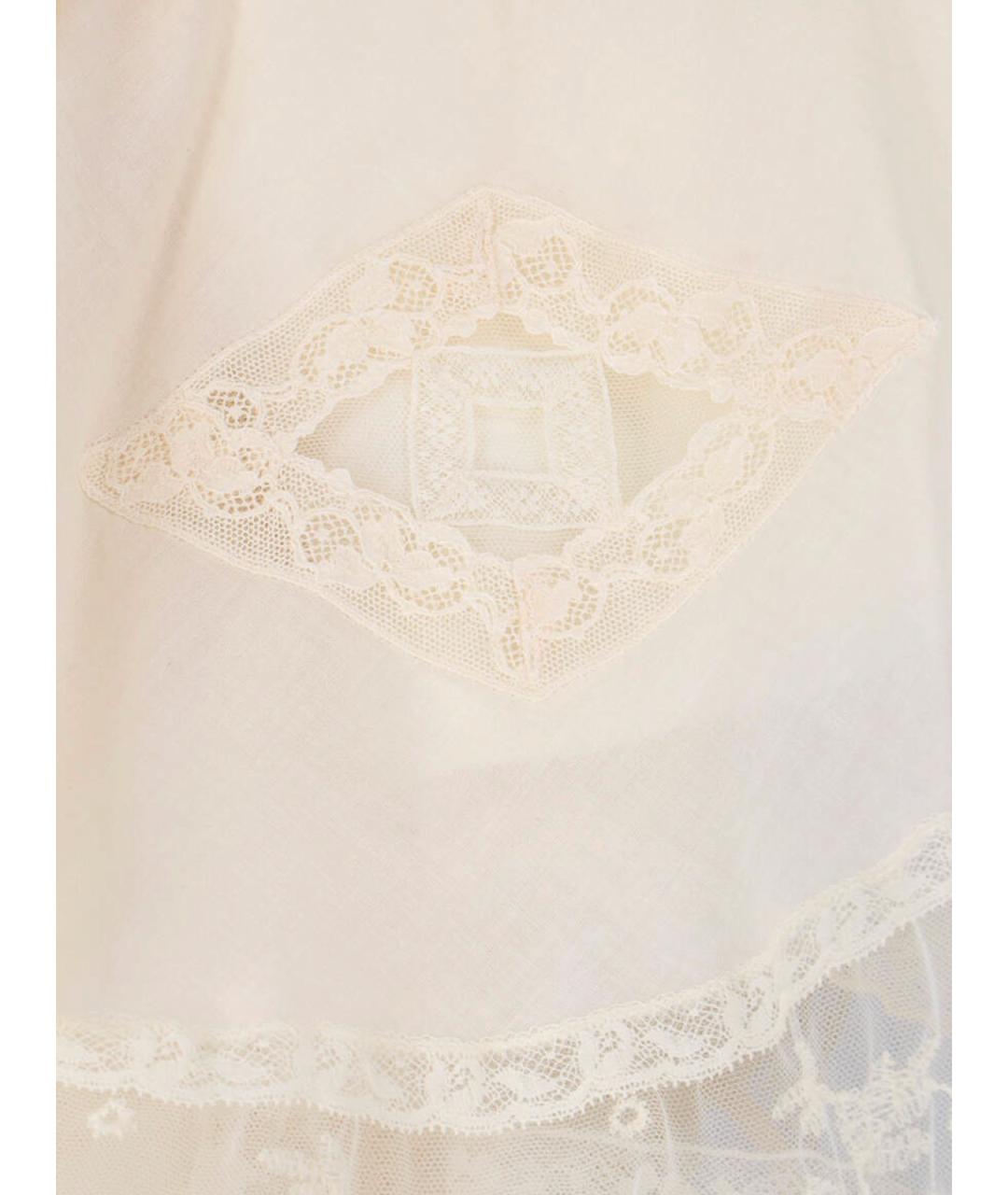 ERMANNO SCERVINO Белое хлопковое коктейльное платье, фото 5