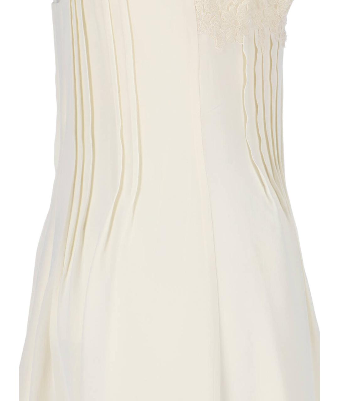 ERMANNO SCERVINO Белое шелковое платье, фото 3