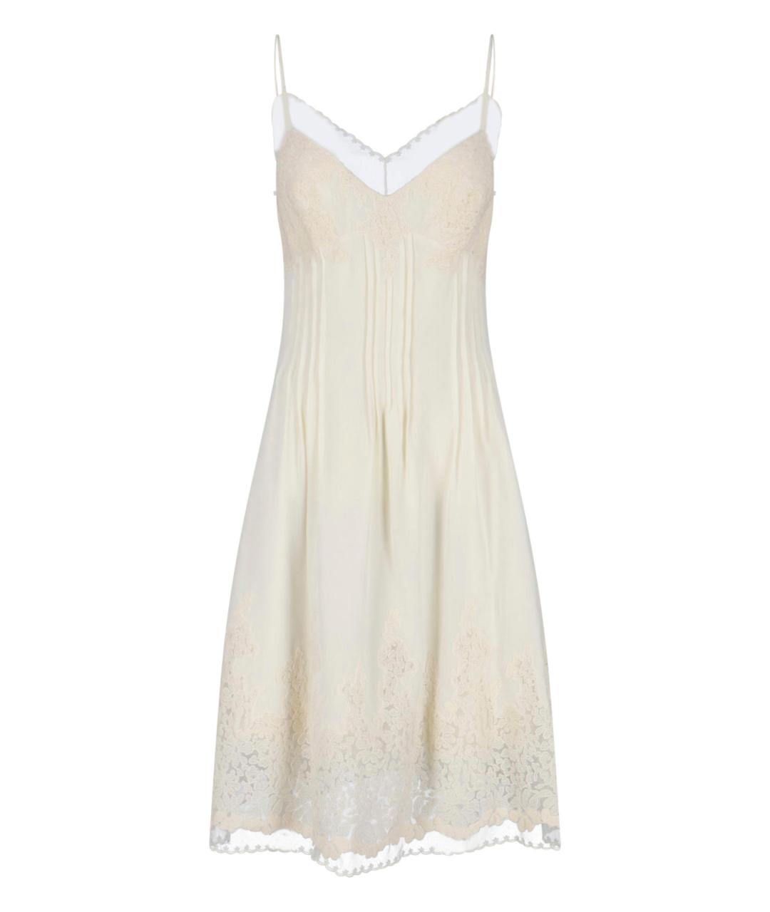 ERMANNO SCERVINO Белое шелковое платье, фото 1