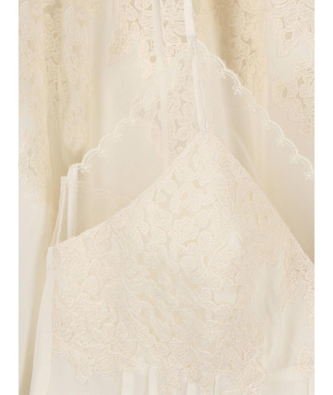 ERMANNO SCERVINO Белое шелковое платье, фото 5