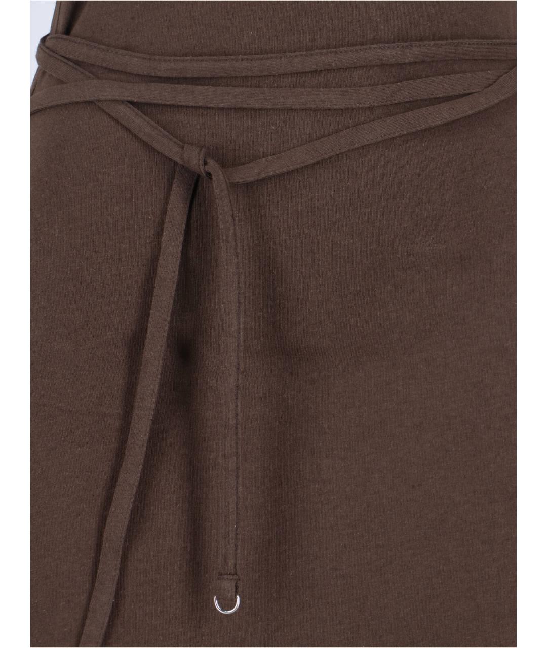 LEMAIRE Коричневое хлопковое повседневное платье, фото 2