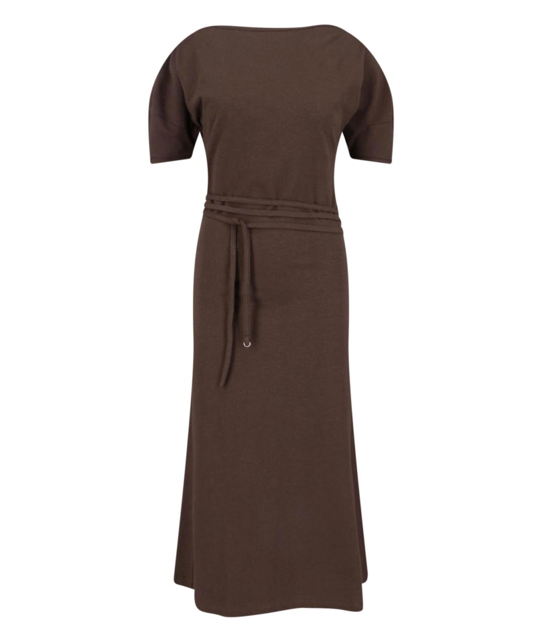LEMAIRE Коричневое хлопковое повседневное платье, фото 1