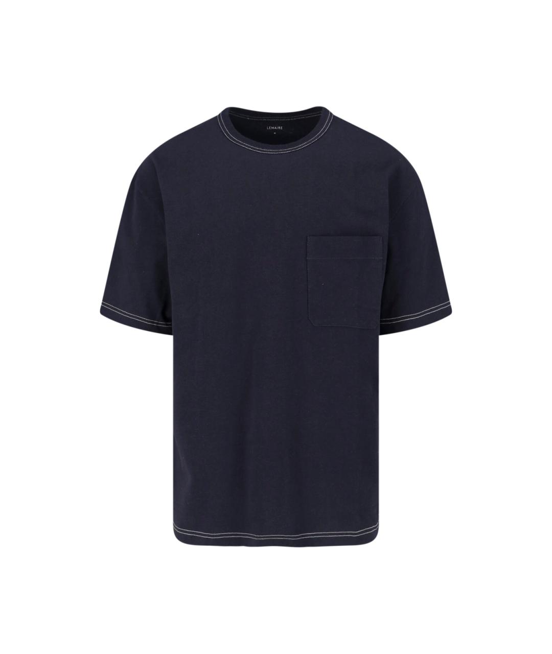 LEMAIRE Черная хлопковая футболка, фото 1
