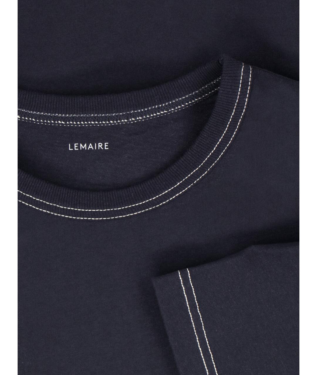 LEMAIRE Черная хлопковая футболка, фото 3