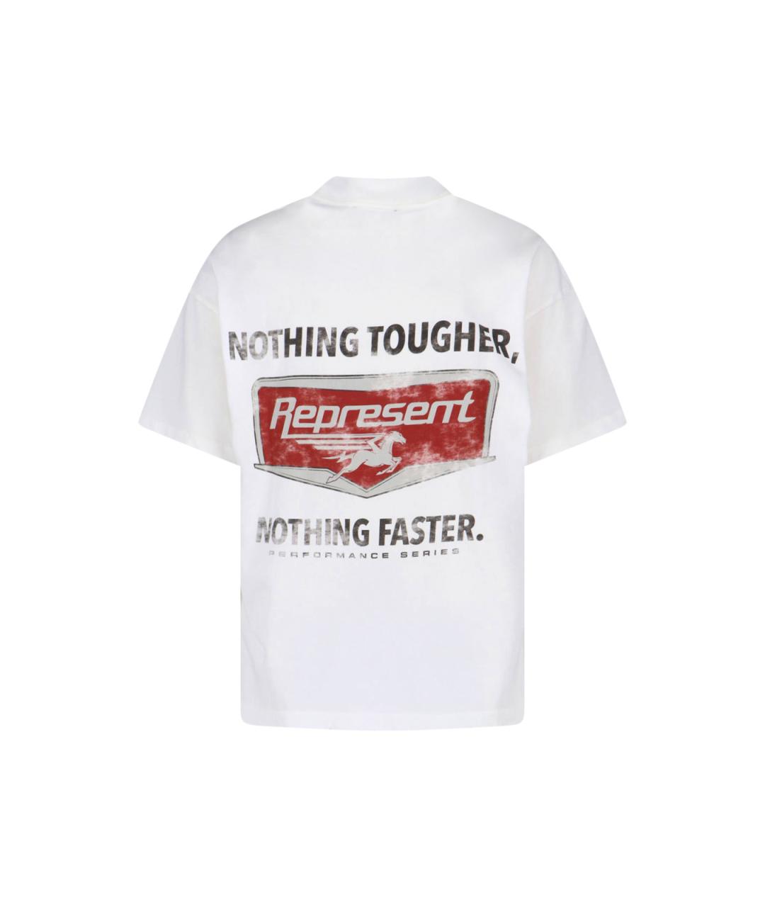 REPRESENT Белая хлопковая футболка, фото 2
