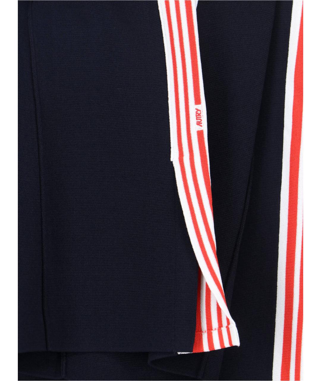 AUTRY Синие вискозные прямые брюки, фото 5