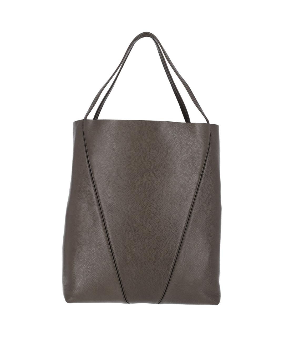 CHLOE Серая кожаная сумка тоут, фото 4